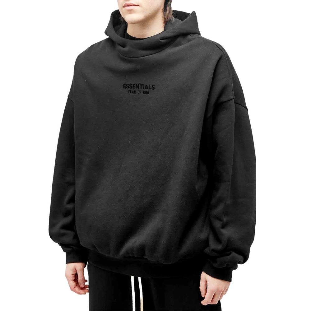 Essentials Fear of God FW23 Jet Black Hoodie - Picture 2 of 2